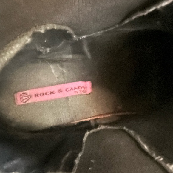 Women's Black Suede Ankle Boots Rock Candy size 10 - Picture 4 of 5